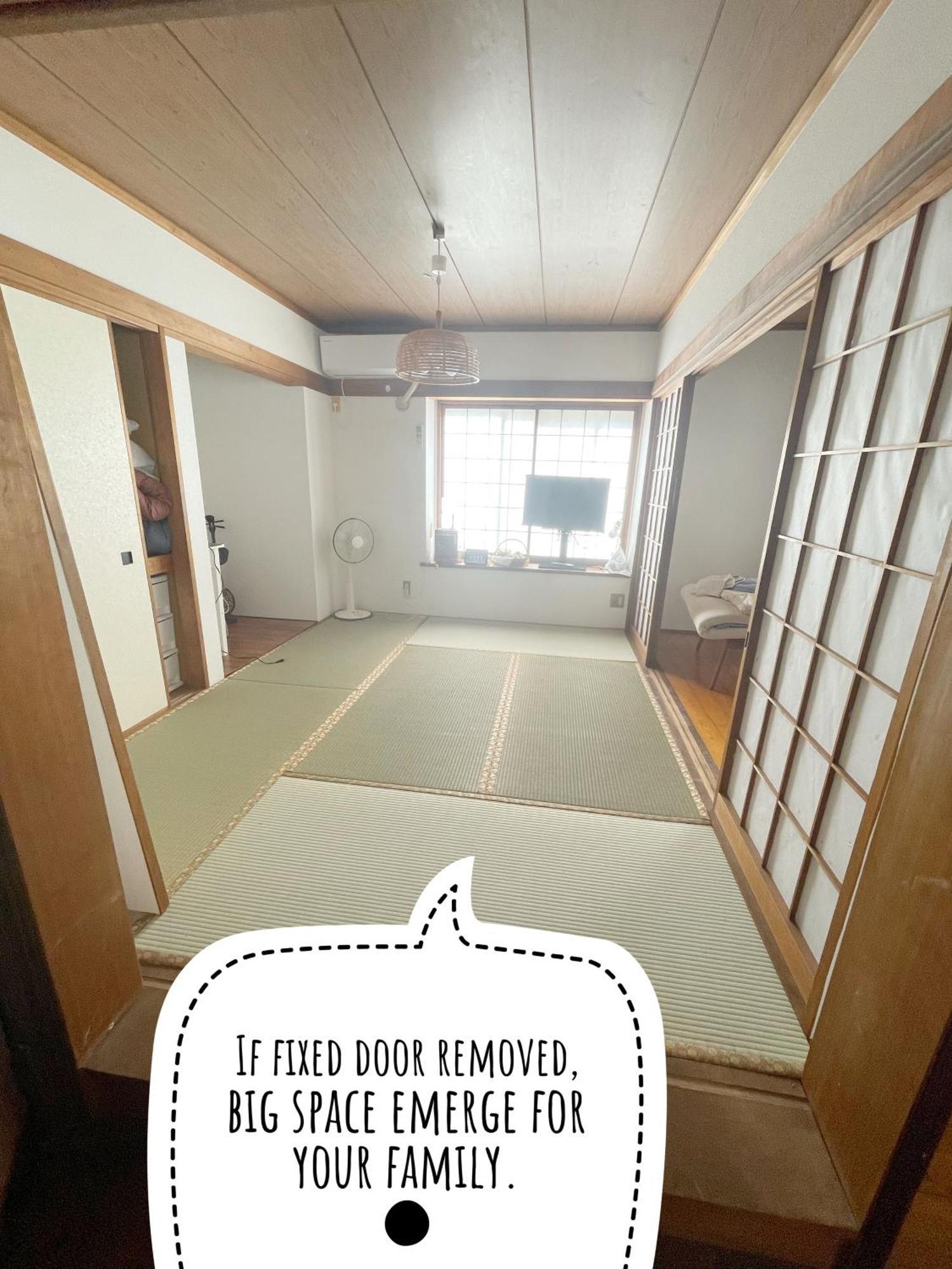Tatami & Living Equipped With Multinational Tv And Fire, Bbq Corner In Downtown House Pensión
